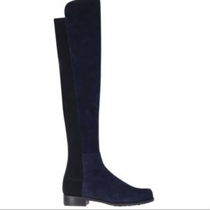 Stuart Weitzman Navy suede 50 50 boot